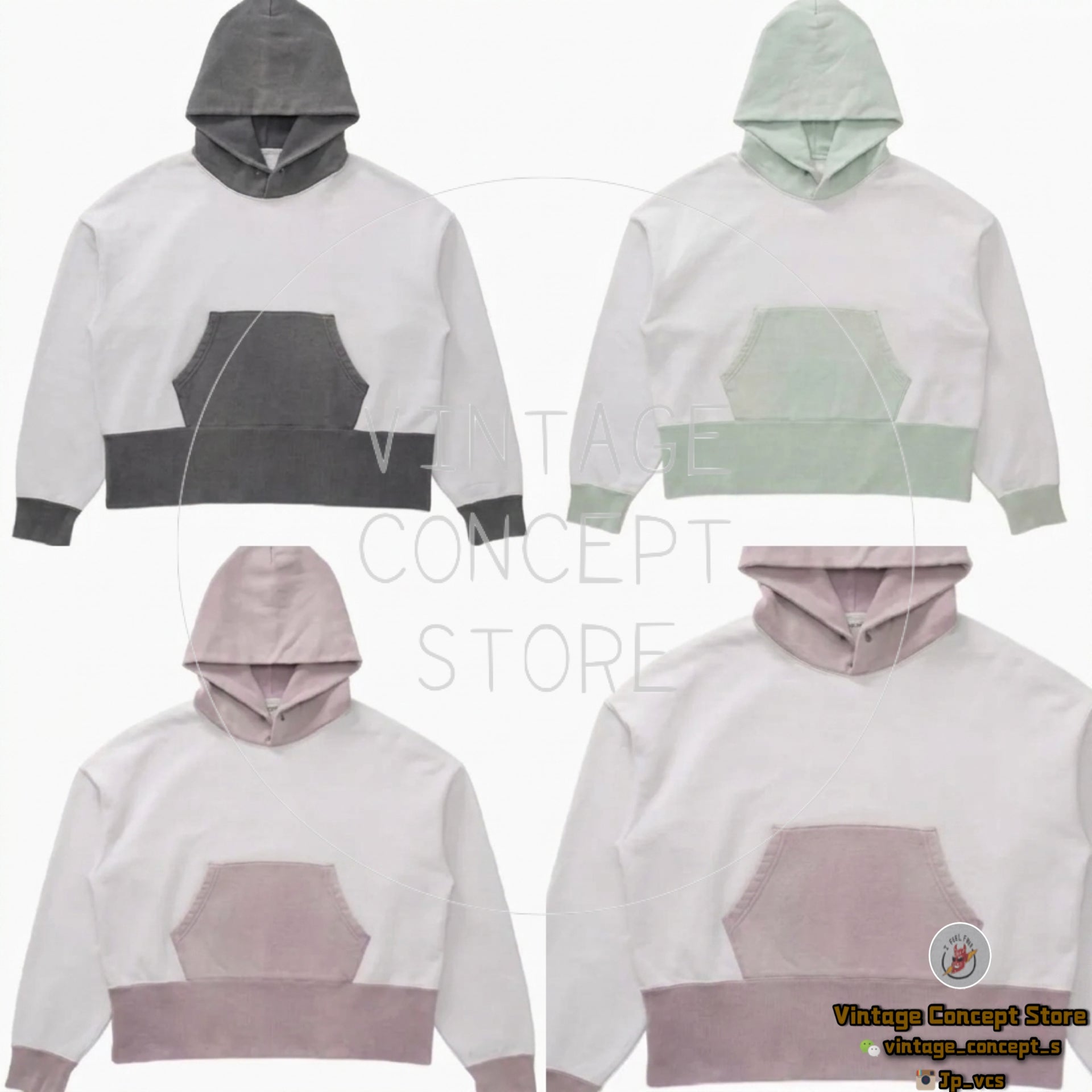 visvim 26AW FELLOW HOODIE P.O. 2-TONE CRASH